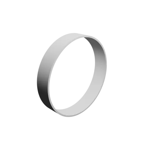 Tube STL file OD 105 mm, ID 101 mm, length 20 mm