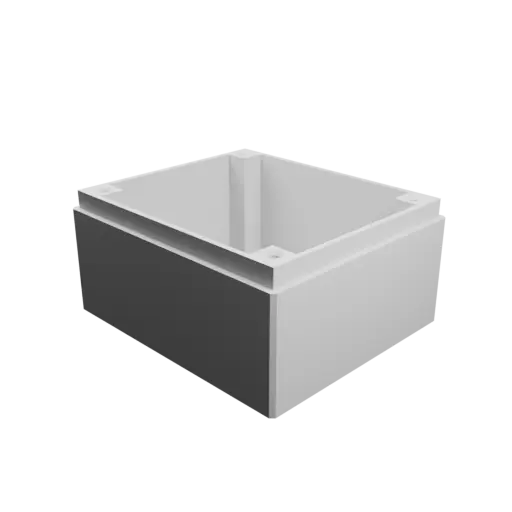 Enclosure with screw-mounted lid STL 3D file: 75×65×40 mm