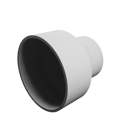 Tubing adapter STL file ⌀ 120–80 mm (Length: 110 mm)