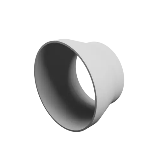 Tube adapter STL 3D file ⌀ 156–124 mm (Length: 90 mm)