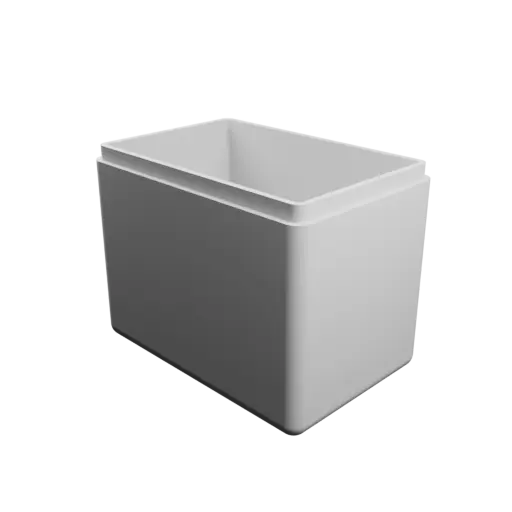 fichier STL boîte à base rectangulaire avec couvercle - 76×51×63 mm, paroi 3 mm