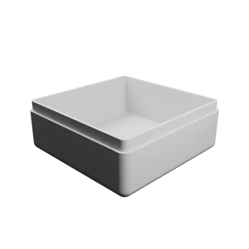 modèle 3D STL boîte à base carrée avec couvercle - 55×55×25 mm, paroi 2 mm