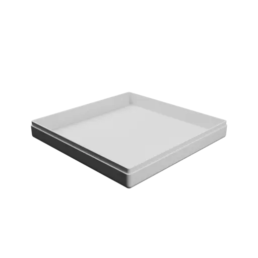modèle 3D STL boîte à base carrée avec couvercle - 125×125×20 mm, paroi 2 mm