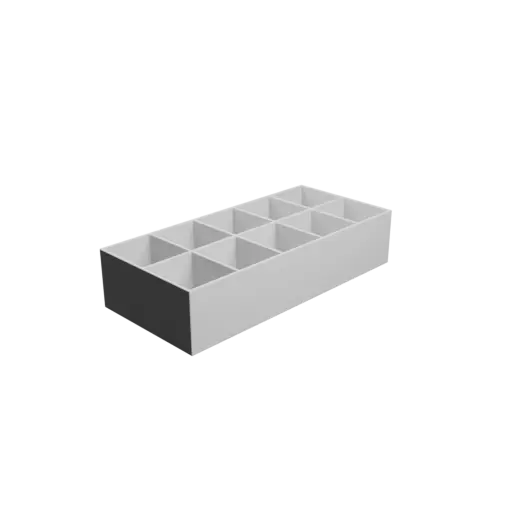 Multi-compartment box: 10 compartments of 48×42×46 mm