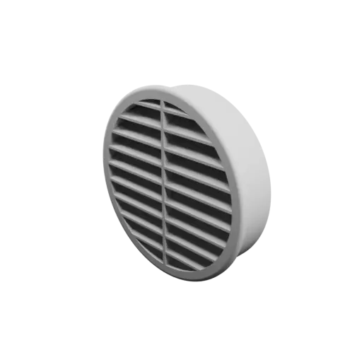 Round air vent ∅ 93.6 mm, slat angle: 30° with central reinforcement