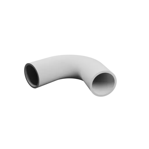 3D Model Pipe elbow 120° ⌀OD: 40 mm ⌀ID: 34 mm thickness: 3 mm