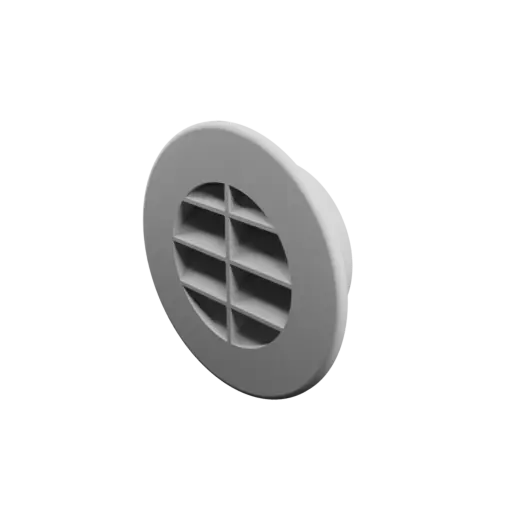 Round air vent ∅ 60 mm, slat angle: 45° with central reinforcement