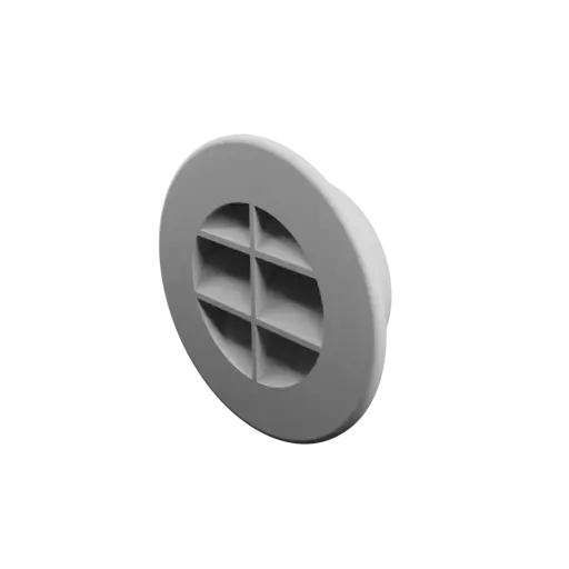 Round air vent ∅ 60 mm, slat angle: 60° with central reinforcement