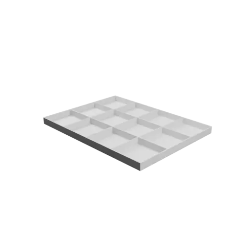 Multi-compartment box: 12 compartments of 100×100×20 mm