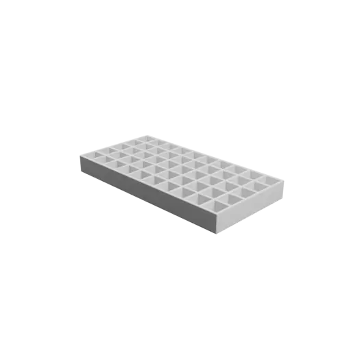 Multi-compartment box: 50 compartments of 15×15×15 mm