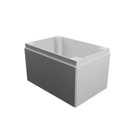 Enclosure with screw-mounted lid STL 3D file: 76×51×51 mm