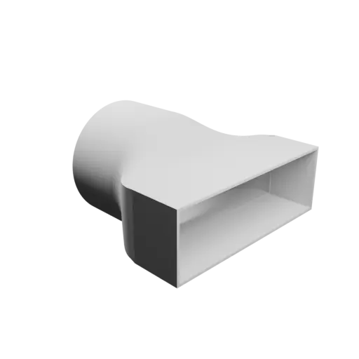 Round-to-Rectangular Tube Adapter ⌀100 mm to 150×50 mm, thickness 2 mm