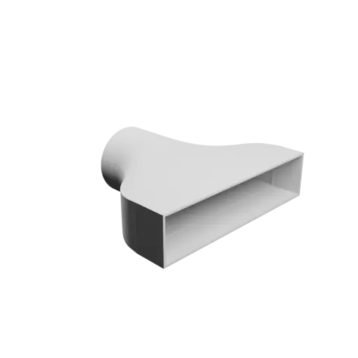 Round-to-Rectangular Tube Adapter ⌀112 mm to 294×67 mm, thickness 3 mm