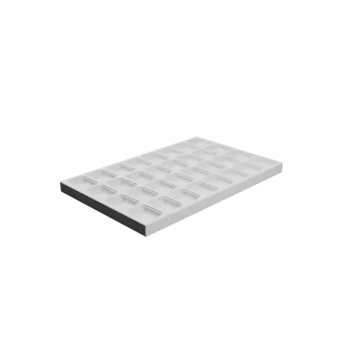 Color-coded compartment box STL file: 32 compartments of 20×15×5 mm