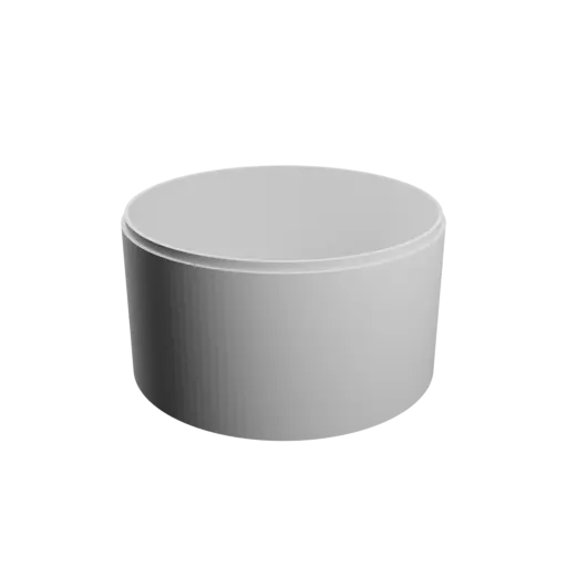 Round box with lid STL 3D file ⌀ 180 mm - Height: 100 mm, Shell: 4 mm