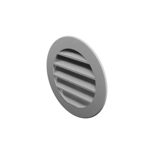 Round air vent ∅ 123 mm, slat angle: 60°