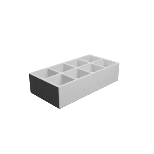 Multi-compartment box STL file: 8 compartments of 20×20×20 mm