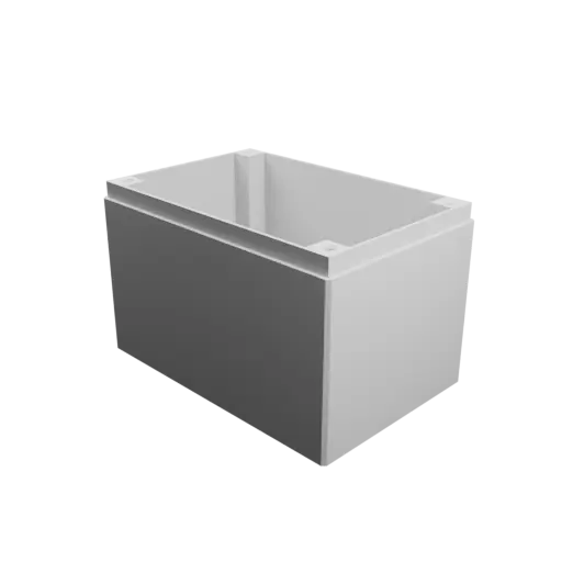 Enclosure with screw-mounted lid STL file: 90×60×60 mm (with ventilation on the lid and under the enclosure)