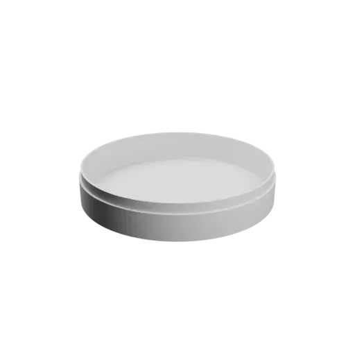 Boîte ronde avec couvercle ⌀ 100 mm - Hauteur: 20 mm, Coque: 2 mm