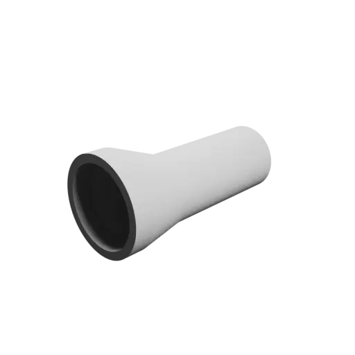 Tube adapter STL 3D file ⌀ 23–16 mm (Length: 45 mm)