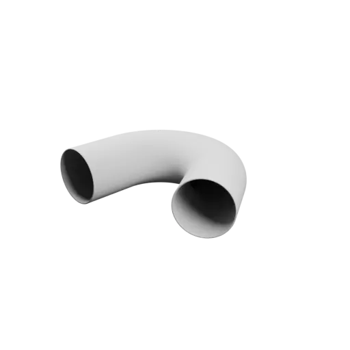 Pipe elbow STL 3D file 150° ⌀OD: 89 mm ⌀ID: 85 mm thickness: 2 mm