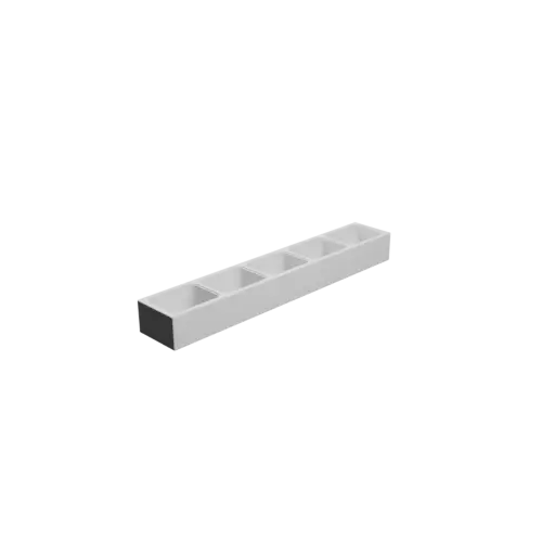 Color-coded compartment box STL 3D file: 5 compartments of 30×40×20 mm