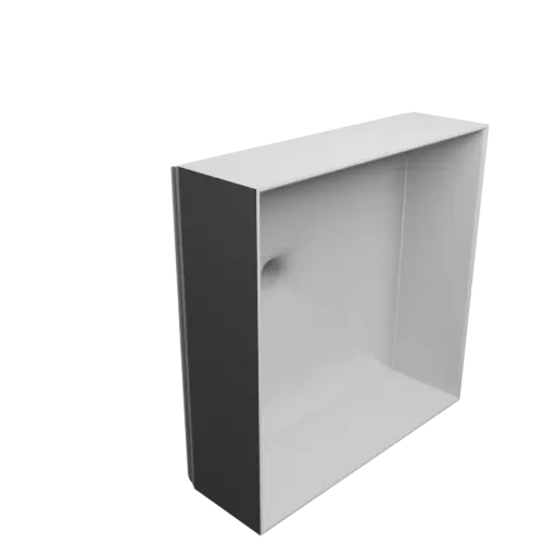 Round-to-Rectangular Tube Adapter STL file ⌀20 mm to 135×135 mm, thickness 2 mm