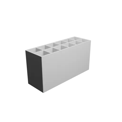 Multi-compartment box STL 3D file: 12 compartments of 30×30×100 mm