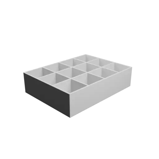 Multi-compartment box STL file: 12 compartments of 50×50×50 mm