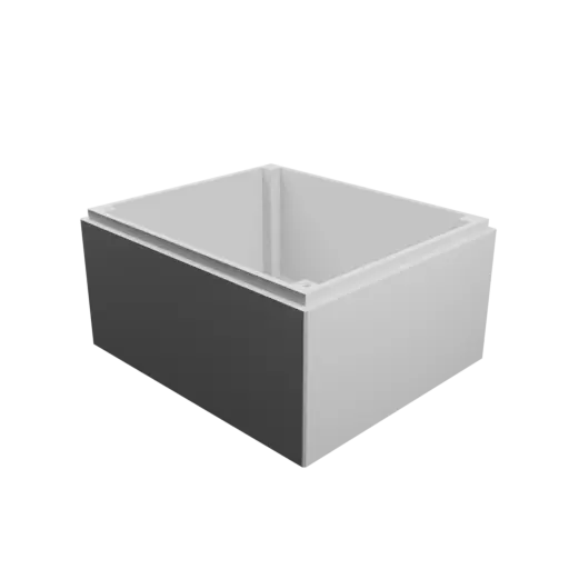 Enclosure with screw-mounted lid STL file: 152×130×80 mm