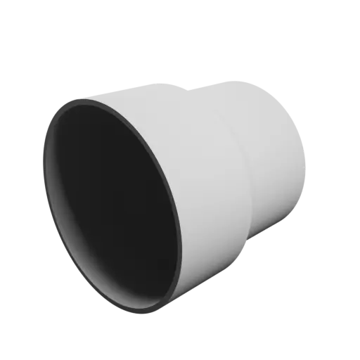 Tube adapter STL file ⌀ 116–100 mm (Length: 113 mm)