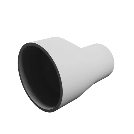 Tube adapter STL 3D file ⌀ 70–42 mm (Length: 80 mm)
