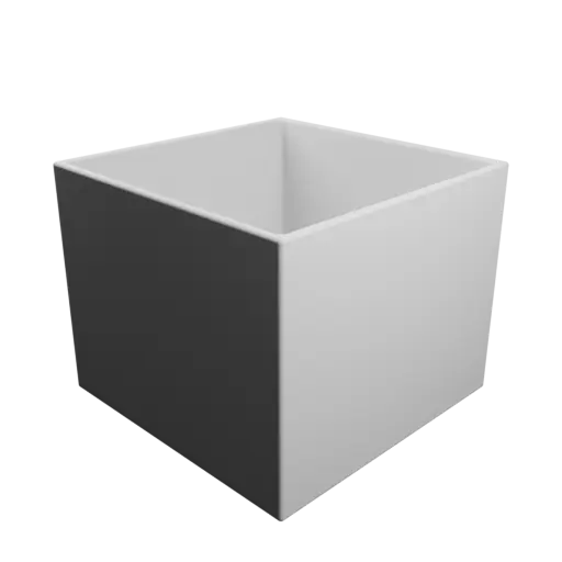 Box STL 3D file with dimensions 64.8×64.8×53 mm