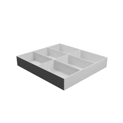 Multi-compartment box STL file: 6 compartments of 100×60×30 mm