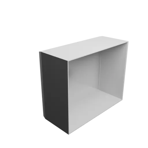 Round-to-Rectangular Tube Adapter STL 3D file ⌀45 mm to 150×120 mm, thickness 2 mm + offset