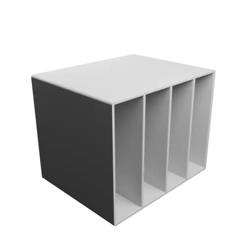 3D Model Small parts organizer with 4 drawers 20×80×80 mm STL file, thickness: 2 mm