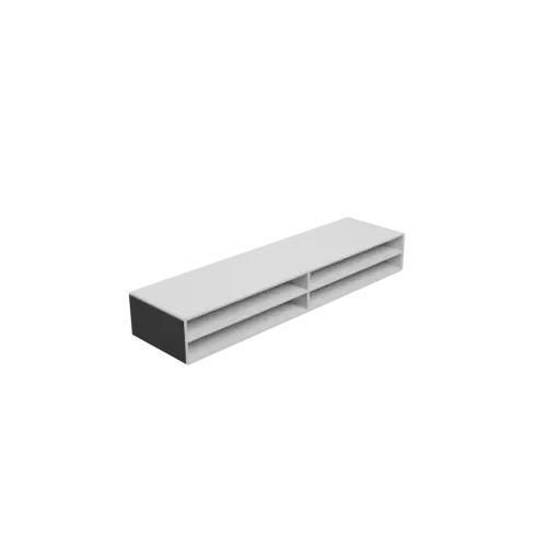 3D Model Small parts organizer with 4 drawers 100×10×50 mm STL 3D file, thickness: 2 mm