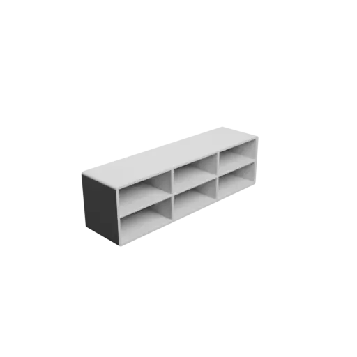 3D Model Small parts organizer with 6 drawers 40×15×30 mm STL 3D file, thickness: 2 mm
