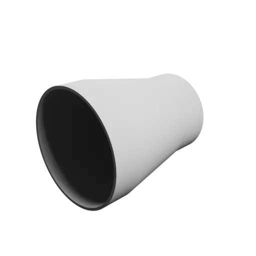 Tube adapter STL 3D file ⌀ 82–61 mm (Length: 100 mm)