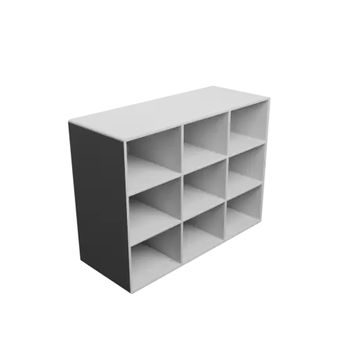 Small parts organizer with 9 drawers 40×30×50 mm STL file, thickness: 2 mm