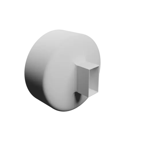 fichier STL Adaptateur de tube rond ⌀300 mm vers rectangulaire 50×100 mm, épaisseur 2 mm