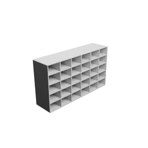 3D Model Small parts organizer with 30 drawers 30×20×50 mm STL 3D file, thickness: 2 mm