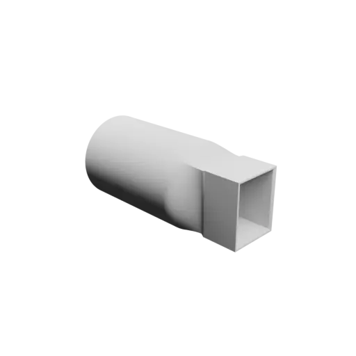 Round-to-Rectangular Tube Adapter STL file ⌀60 mm to 32×40 mm, thickness 2 mm