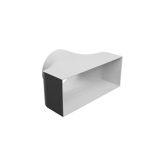Round-to-Rectangular Tube Adapter STL file ⌀160 mm to 300×120 mm, thickness 3 mm