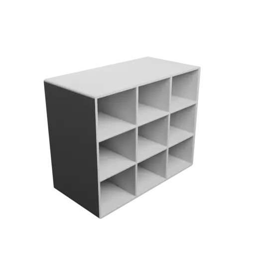Small parts organizer with 9 drawers 30×25×50 mm STL file, thickness: 2 mm
