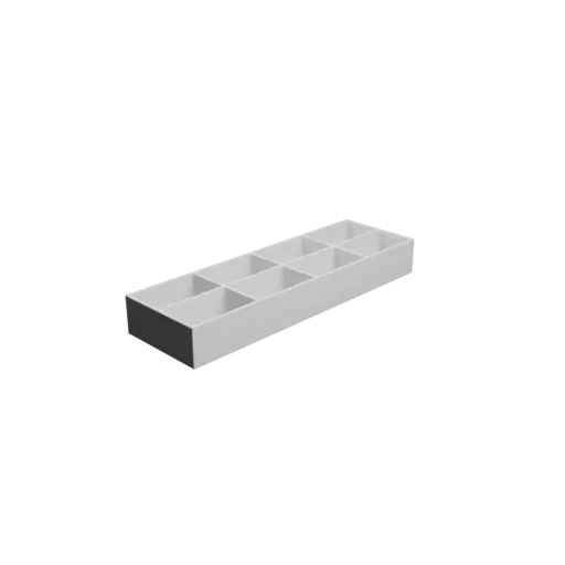 Multi-compartment box STL 3D file: 8 compartments of 30×50×25 mm