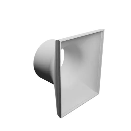 Round-to-Rectangular Tube Adapter STL file ⌀95 mm to 120×148.5 mm, thickness 2 mm
