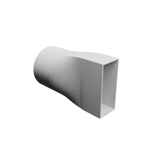 Round-to-Rectangular Tube Adapter STL 3D file ⌀110 mm to 50×120 mm, thickness 2 mm