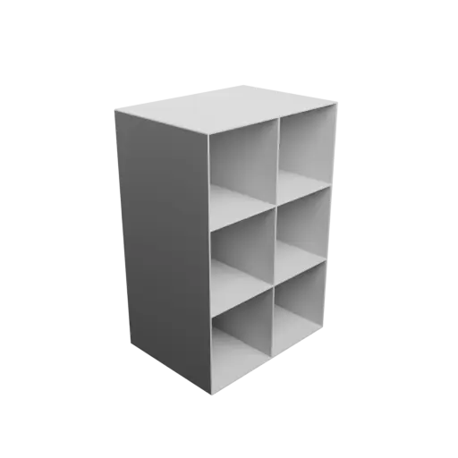 Small parts organizer with 6 drawers 100×100×150 mm STL file, thickness: 2 mm