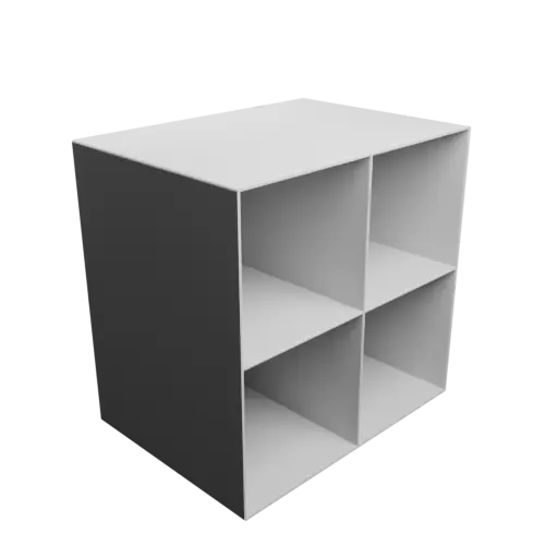 Small parts organizer with 4 drawers 100×99×150 mm STL file, thickness: 2 mm